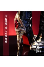 1/3 Delusion Genshin Impact Fatui Harbinger The Knave Arlecchino High Heels Black Cosplay Shoes